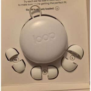 Loop Quiet 2 Plus Plugs White Noise-Reducing Earplugs NRR 14dB SNR 21dB Open Box